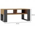 Moderní konferenční stolek 2P dub artisan/antracit